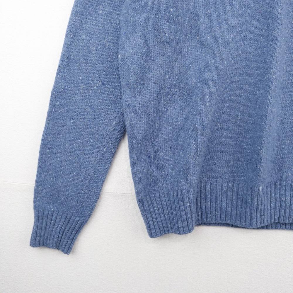 Polo Ralph Lauren Men's Large Blue Speckled Wool Blend Crew Neck Sweater - Picture 6 of 14